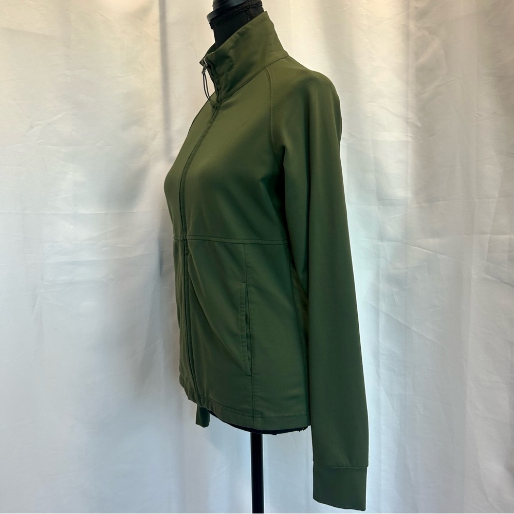 Tuff Athletics forest green zip up jacket Sz M - Picture 2 of 9